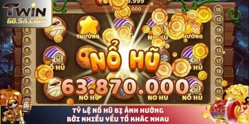 Tỷ lệ nổ hũ bị ảnh hưởng bởi nhiều yếu tố khác nhau